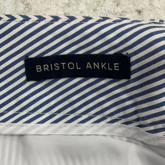 TOMMY HILFIGER white ankle pants with and white stripes size 10 - Picture 13 of 14